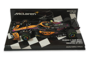 Lando Norris signed scale model car 2022 Singapore GP