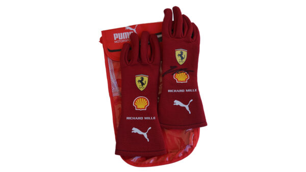 2025 Official signed authentic Charles Leclerc gloves from Ferrari F1 team