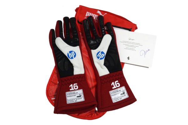 2025 Official signed authentic Charles Leclerc gloves from Ferrari F1 team