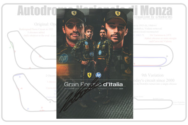 Autograph card 2024 Ferrari F1 Team Monza Edition signed by Charles Leclerc