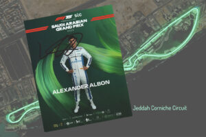 Autograph card 2025 Saudi Arabia GP  signed by Alex Albon