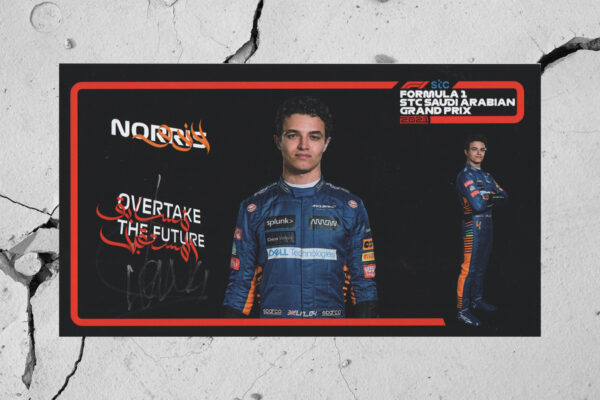Autograph card 2021 Saudi Arabia GP signed by Lando Norris