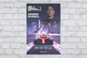 Autograph card. 2024 Qatar GP - signed by driver George Russell
