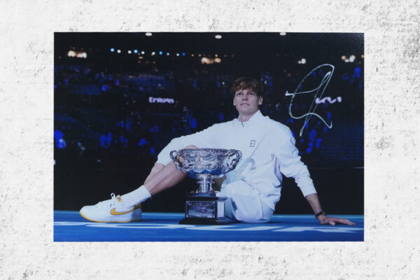 Photograph "2025 Australian Open Winner"  signed by Jannik Sinner