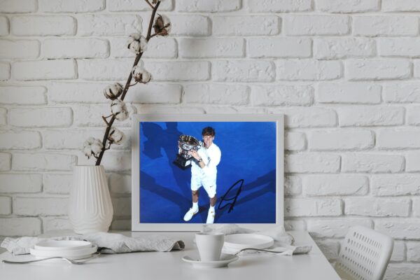 Photograph "2025 Australian Open Winner"  signed by Jannik Sinner