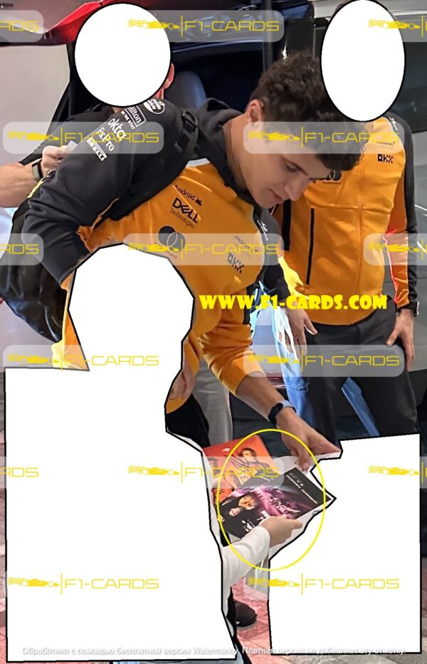 Autograph card 2025 Qatar GP signed by Lando Norris