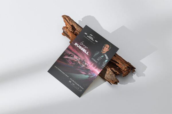 Autograph card. 2025 Qatar GP  - signed by driver George Russell