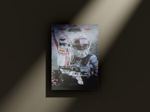 Poster. 2025 Japanese GP Winner - signed by driver Max Verstappen