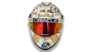 Max Verstappen signed scale model helmet 2024 World Champion