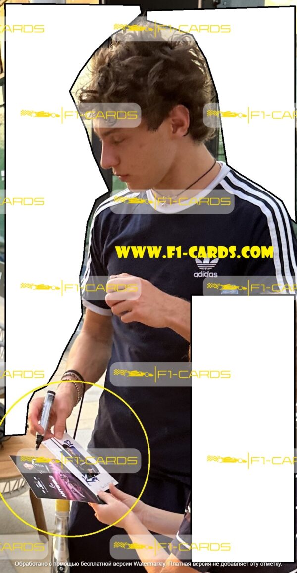 Autograph card 2025 Italian GP signed by Kimi Antonelli