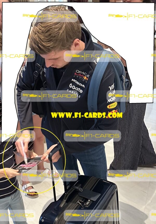 Autograph card. 2025 Qatar GP  - signed by driver Max Verstappen