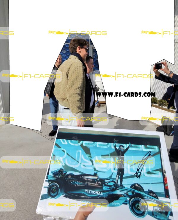 Photo. 2025 Singapore GP Winner  - signed by driver George Russell