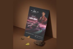 Autograph card. 2025 Qatar GP  - signed by driver Charles Leclerc