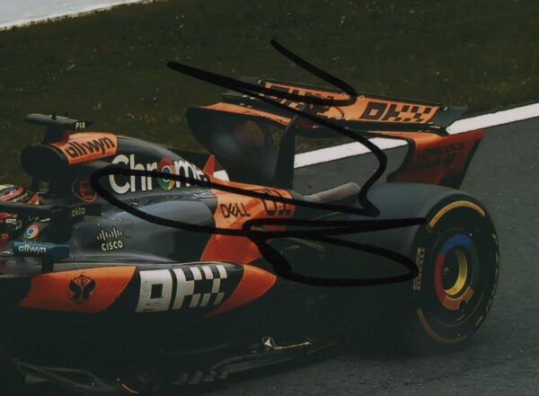 Photo. 2025 Belgian GP Winner signed by driver - Oscar Piastri