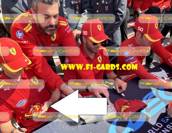 IMG_1031 (1) Antonio Fuoco, Miguel Molina, Nicklas Nielsen signed 24H Le Mans model car Ferrari 2024