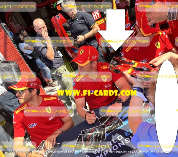 Antonio Giovinazzi, Alessandro Pier Guidi, James Calado signed 24H Le Mans model car Ferrari 2023