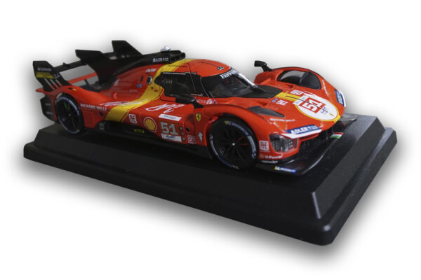 Antonio Giovinazzi, Alessandro Pier Guidi, James Calado signed 24H Le Mans model car Ferrari 2023