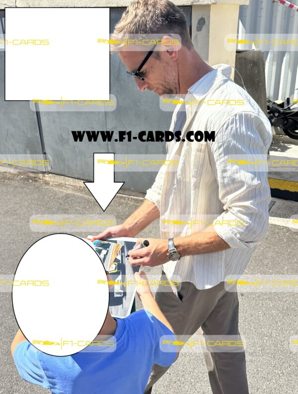 Photo. "2009 Formula 1 World Champion" - signed by driver Jenson Button